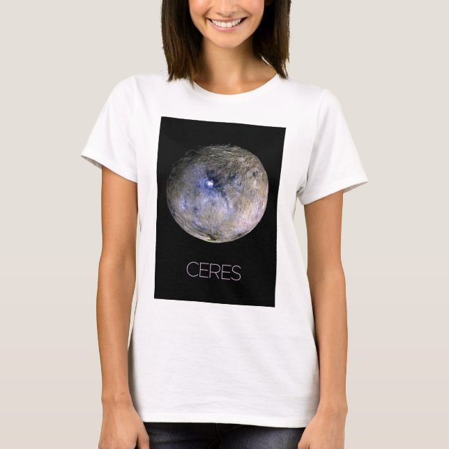 Outer Space, Solar System, Dwarf Planet Ceres T-Shirt (Front)