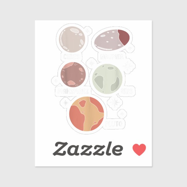 Outer Space Solar System Dwarf Planet For Kids (Sheet)