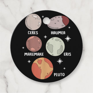 Outer Space Solar System Dwarf Planet For Kids Favour Tags