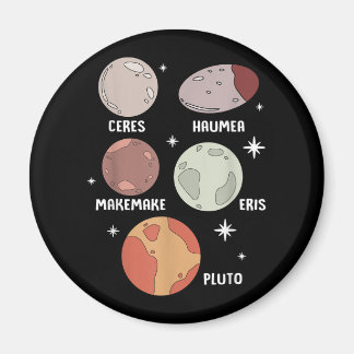 Outer Space Solar System Dwarf Planet For Kids Magnet