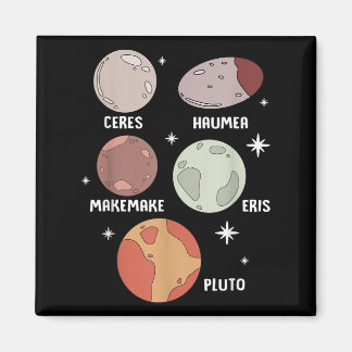 Outer Space Solar System Dwarf Planet For Kids Magnet