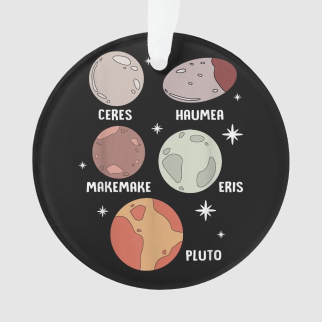 Outer Space Solar System Dwarf Planet For Kids Ornament (Front)