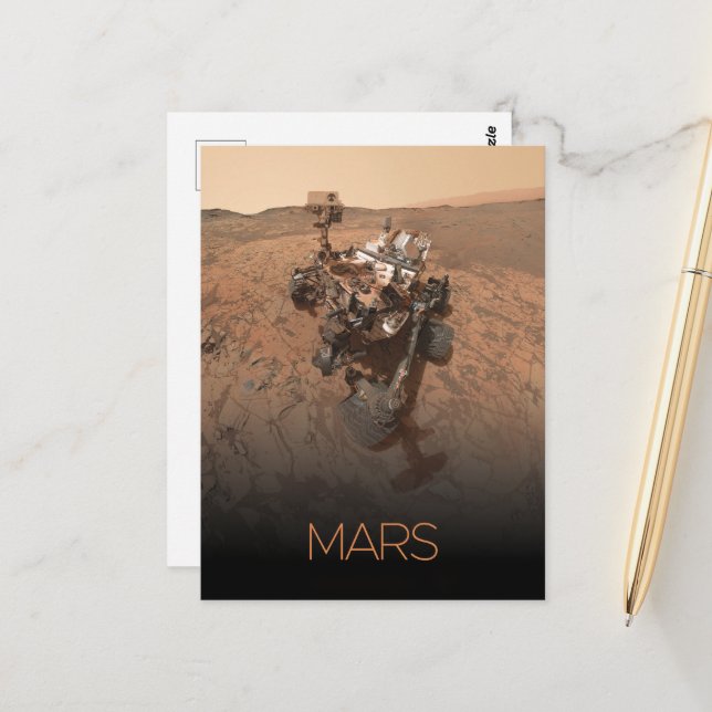 Outer Space, Solar System, Planet Mars, Curiosity Postcard (Front/Back In Situ)