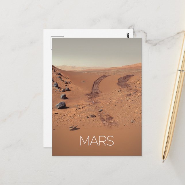 Outer Space, Solar System, Planet Mars, Curiosity Postcard (Front/Back In Situ)