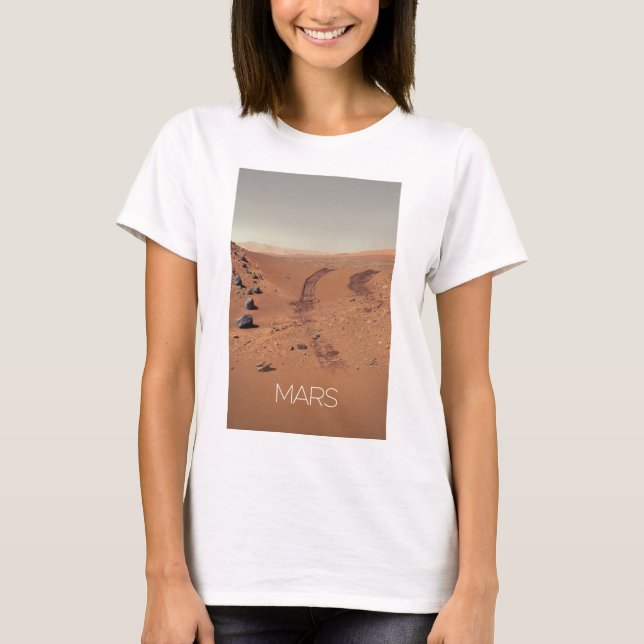 Outer Space, Solar System, Planet Mars, Curiosity T-Shirt (Front)