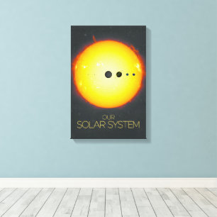Outer Space, Solar System, The Sun and Planets Canvas Print