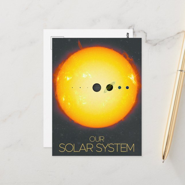 Outer Space, Solar System, The Sun and Planets Postcard (Front/Back In Situ)