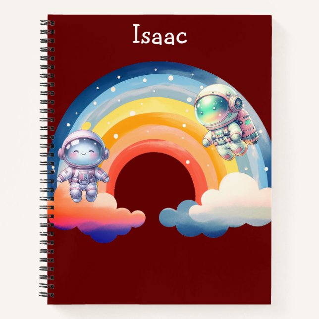 Outer space Spiral Notebook (Front)