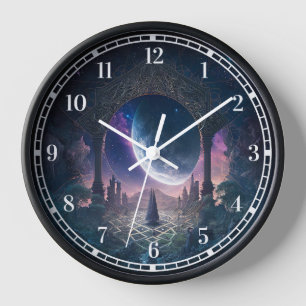 Outer Space Surreal Fantasy Art Clock