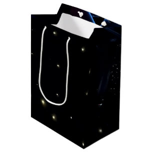 Outer Space Theme with Stars Medium Gift Bag
