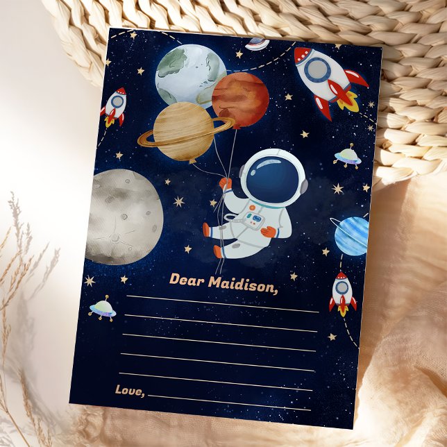 Outer Space Time Capsule Note Message Card (Creator Uploaded)