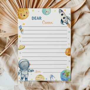 Outer Space Time Capsule Note Message Card