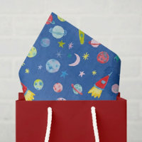 Outer Space UFO Rocket Planet Pattern Gift