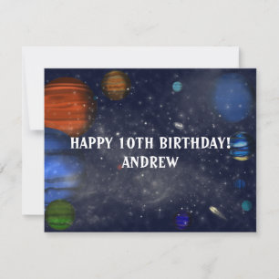 Outer Space with planets and galaxies