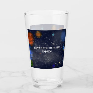 Outer Space with planets and galaxies Glass