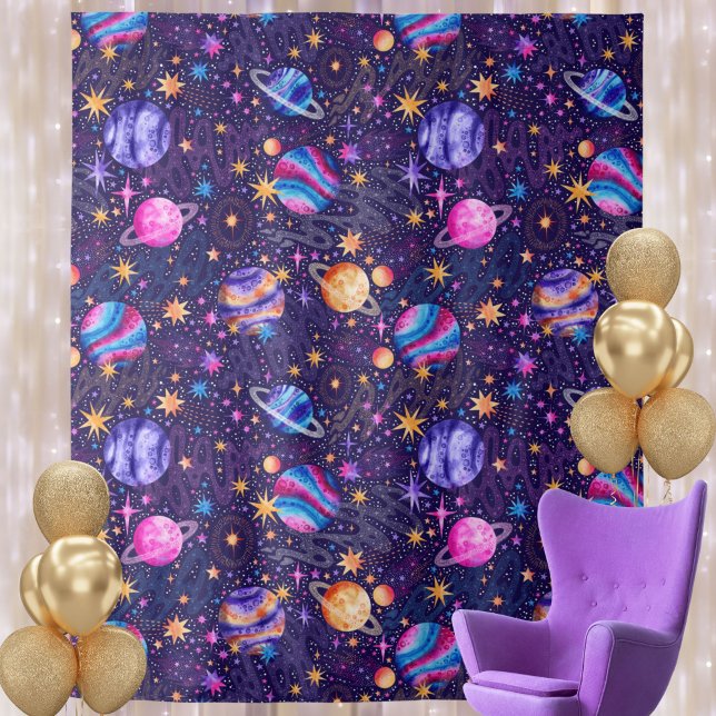 Outer Space with Planets, Stars and Galaxies Tapestry (Outer Space with Planets, Stars and Galaxies Tapestry)