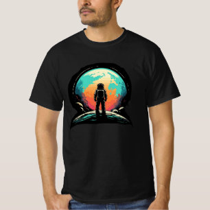 Outer Space World Astronaut Logo T-Shirt