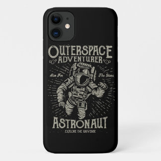 Outerspace Adventurer Astronaut Aim For The Stars iPhone 11 Case