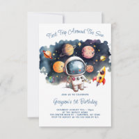 Outerspace Planets Boy 1st Birthday