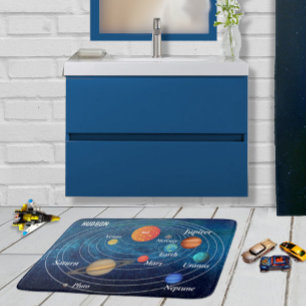 Outerspace Solar System Astronaut Spaceship Bath M Bath Mat