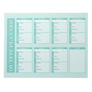 Outfit Planner Tear-Away Notepad