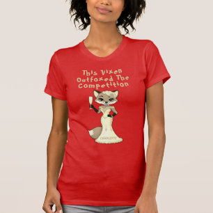 Outfoxed The Competition Bachelorette Red Fox Pun T-Shirt