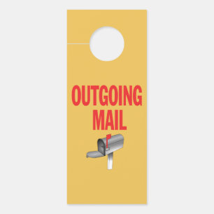 Outgoing Mail sign for postal pickup