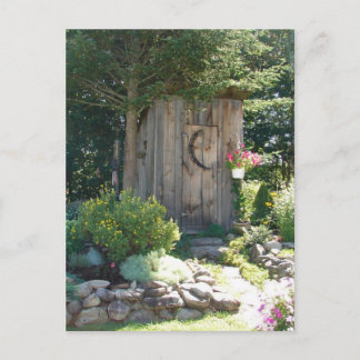 outhouse in Maine Postcard