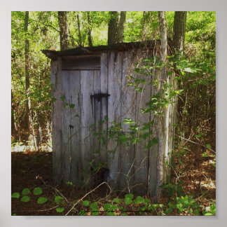 Outhouse in the Woods Poster