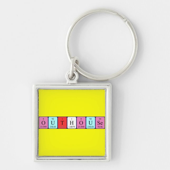 Outhouse periodic table keyring (Front)