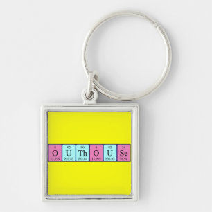 Outhouse periodic table keyring