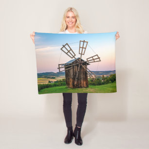 Outhouse Windmill Fleece Blanket