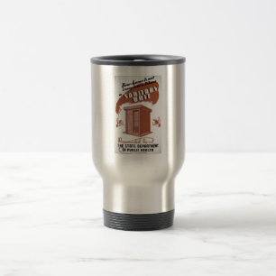 Outhouse WPA Poster Travel Mug