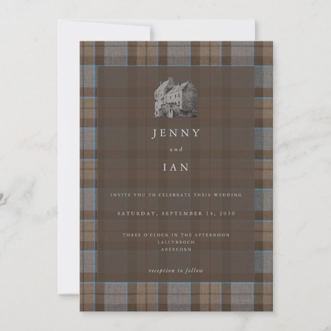 Outlander Lallybroch Tartan Invitation (Front)