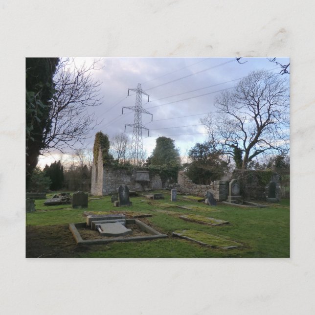 Outlander's Black Kirk: Film Location Church Ruins Postcard (Front)