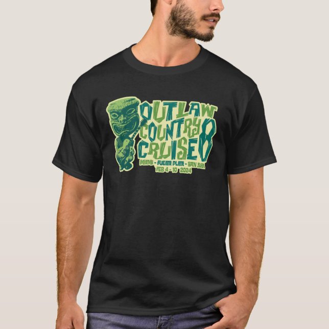 OUTLAW COUNTRY CRUISE FESTIVAL 2024 T-Shirt (Front)