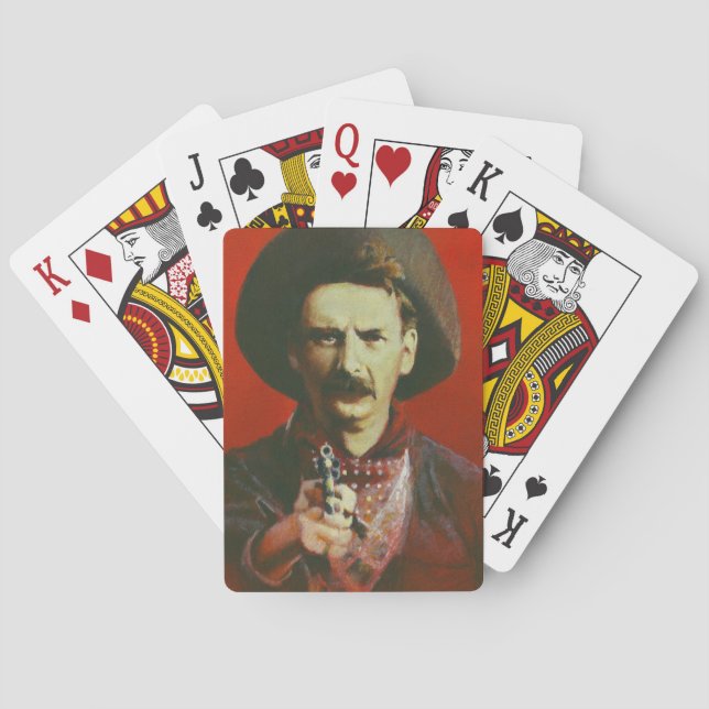 Outlaw Cowboy Wild West Playing Cards (Back)