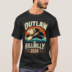 Outlaw Hillbilly 2024 Us Election Day Cowboy Hat T-Shirt