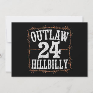 Outlaw Hillbilly 2024 Western Trump Vance 2024  Invitation