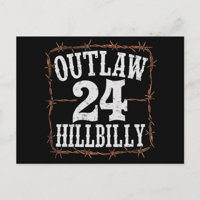 Outlaw Hillbilly 2024 Western Trump Vance 2024  Postcard (Front)