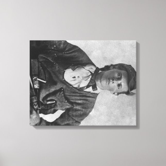 Outlaw Jesse James Portrait Photograph Canvas Print (Front)