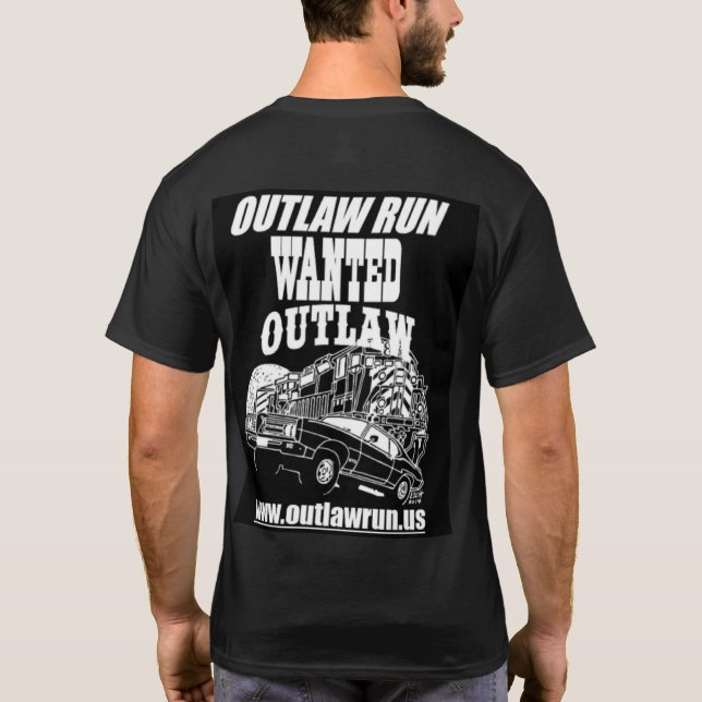 Outlaw Run T-Shirt with design on the back (Back)