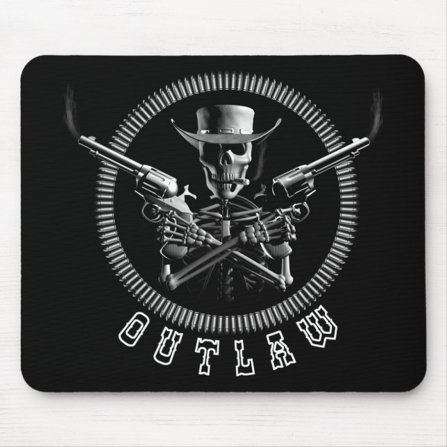 Outlaw Skeleton Mouse Mat (Front)