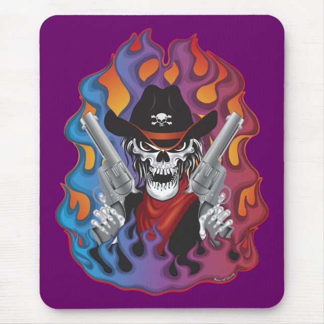 Outlaw Skull Mouse Mat (Front)