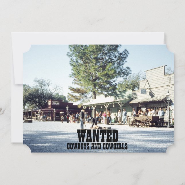 Outlaw Wild West Western Boy Birthday Cowboy Invitation (Front)