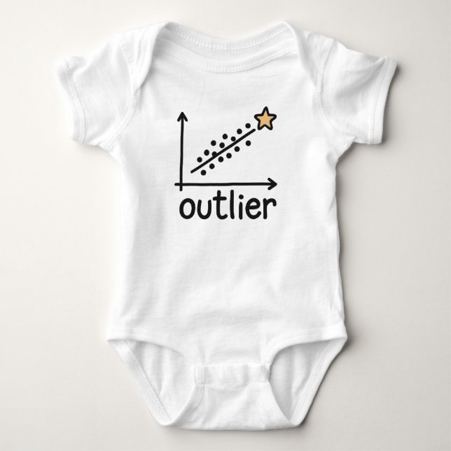 Outlier,Baby Bodysuit - Data Science & Statistics (Front)