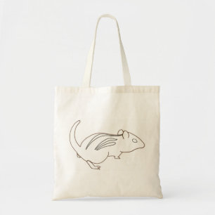 Outline Art  Drawing- chipmunk, canvas bags