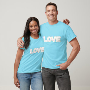 Outline Art - Love word in colours unisex shirts