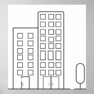 Outline Building poster