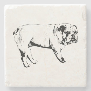 Outline Bulldog Coasters